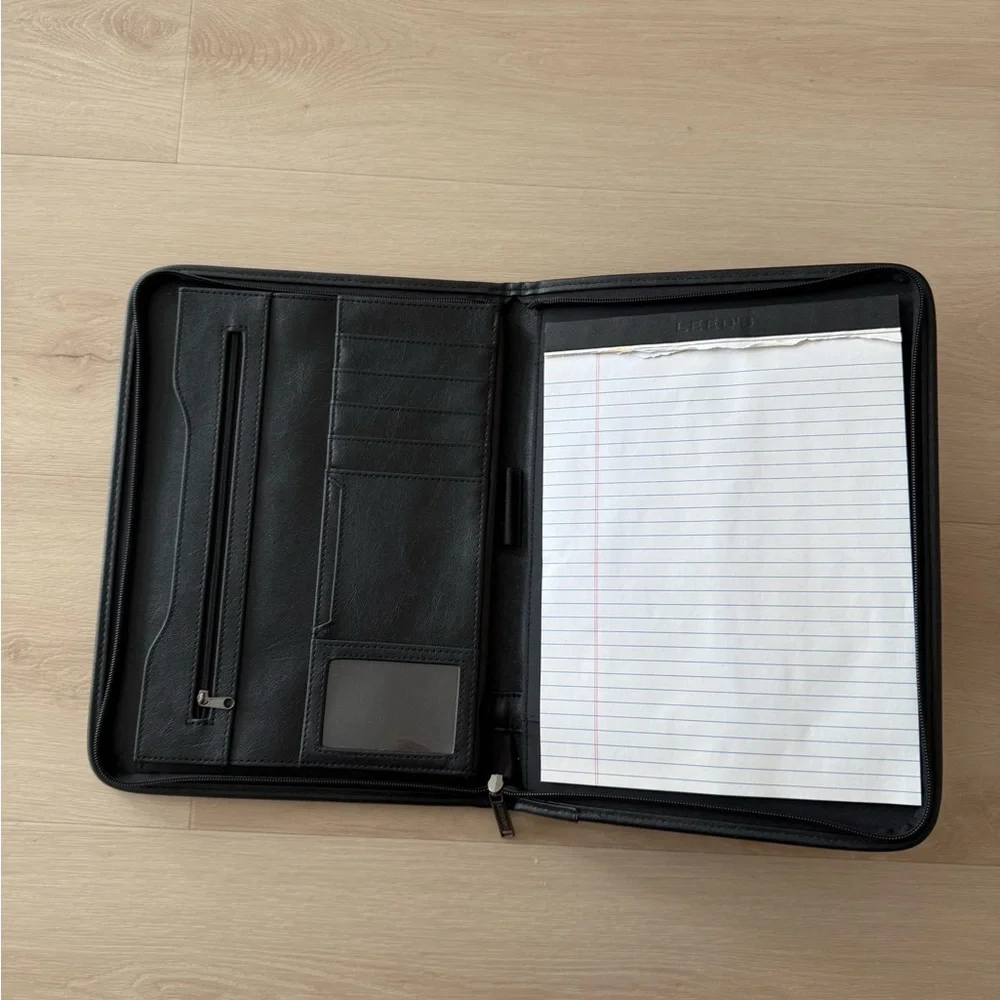 UCLA Anderson Black Leather Portfolio